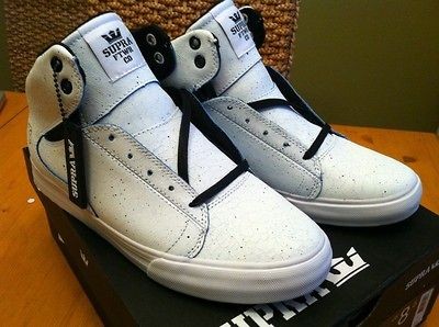   Society Mid White Speckle/ Black/ Blue TK Sz 8.5 NR Dunk Derulo Skytop