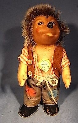 MJJ2 * BEAUTIFUL STEIFF MECKI HEDGEHOG FIGURE ANTIQUE GERMAN 1950