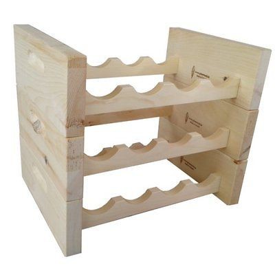 bottles capacity stackable wine rack made of solid pine wood in 