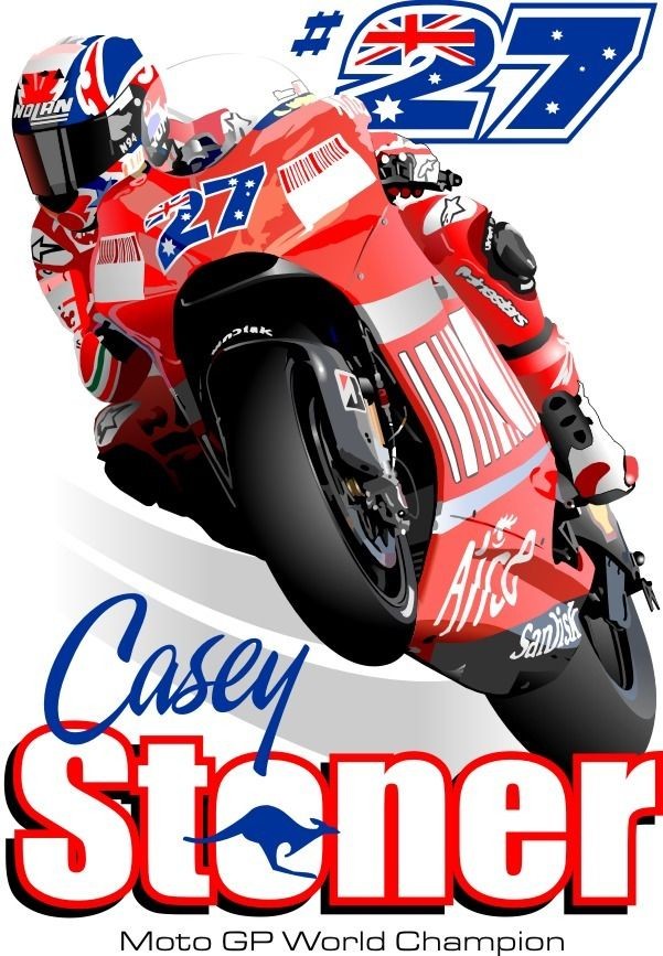 casey stoner motogp world champion t shirt sizes small to