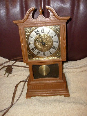 vintage sunbeam electric miniature grandfathers clock 1970s 