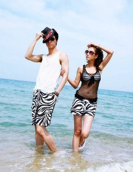 Brand New Zebra Beach Surf Board Swim Shorts Pants Unisex Look Hot 