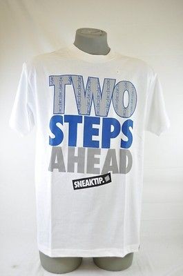 SNEAKTIP WHITE TWO STEPS AHEAD COTTON SHORT SLEEVE T SHIRT (TUB224)