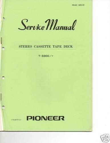 original service manual pioneer t 3300 cassette deck time left