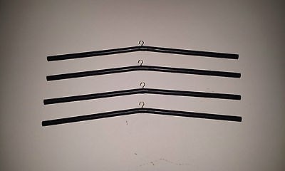   Hanger for Display Case Frame   Black Plastic Rod with Hook   Lot of 4
