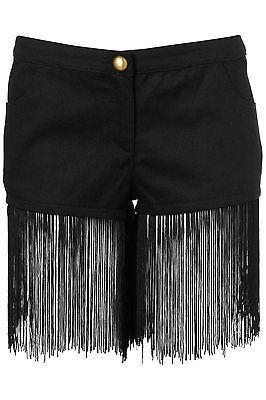 topshop fringe trim shorts by rare uk 10