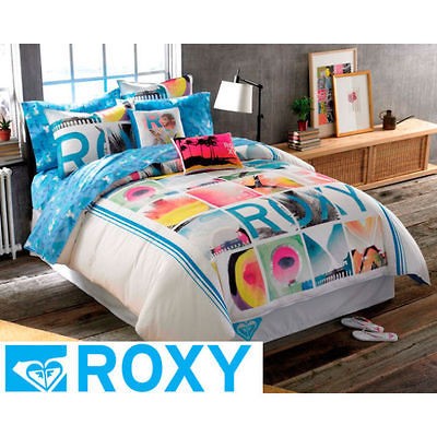   Piece Roxy Vibe Full Duvet & Sham Sheets Teal Tropical New Teen Girls