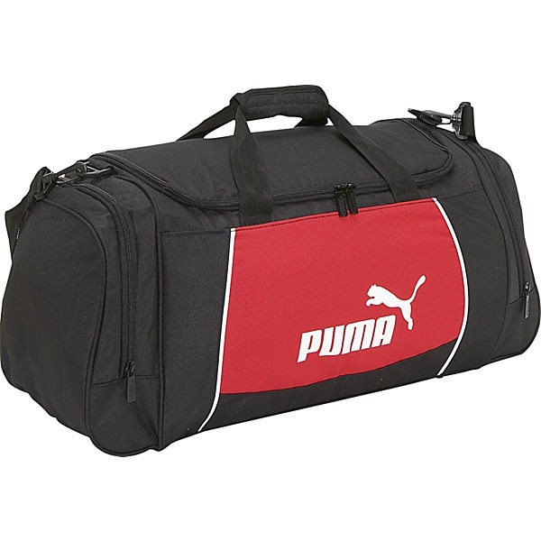 puma cellerator team medium bag black with red panels