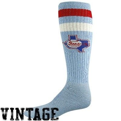 texas rangers light blue vintage logo tube socks time left
