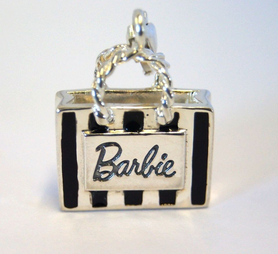 thomas sabo mattel barbie shopping bag charm club silver black