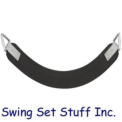 SWING SEAT RUBBER BELT SEAT W/ CHAIN & HOOKS SWING SET FUN CHILDREN 