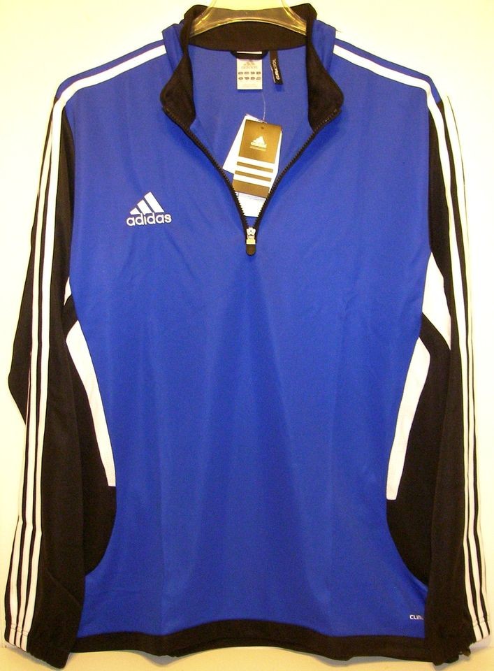 ADIDAS MENS TIRO11 TRG 1/4 ZIP JACKET ROYAL, BLACK & WHITE * NEW*