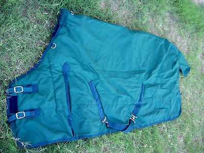 800D TURNOUT WATERPROOF WINTER HORSE BLANKET RUG HEAVY WEIGHT GREEN 78 