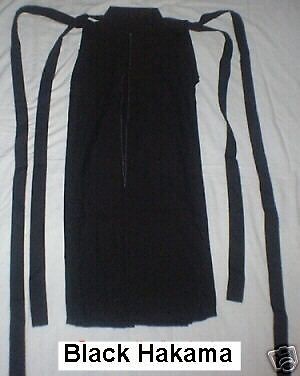 black hakama size medium 55 % cotton 45 % poly new  48 00 0 