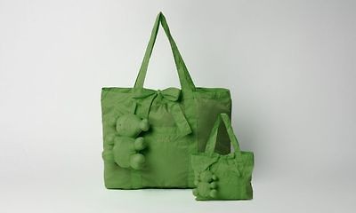 AUTHEN TOUS TOTE BAG TOY GREEN, BLACK OR BROWN & BONUS SMALL TOTE 