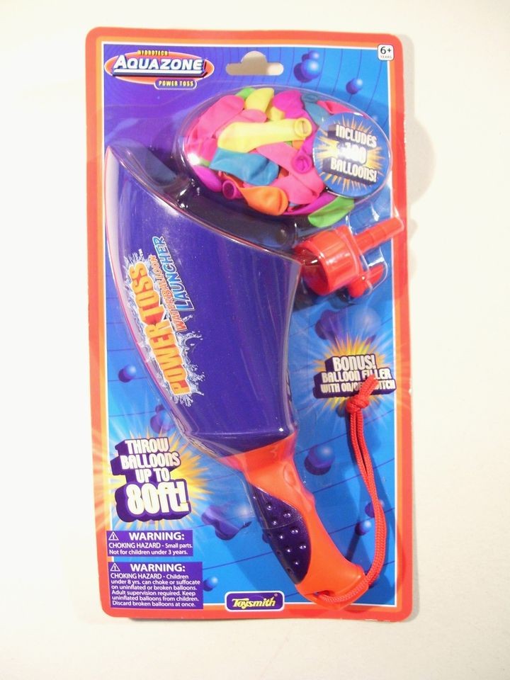 NEW 2 POWER TOSS WATER BALLOON LAUNCHERS, THROW BALLOONS FARTHER, AQUA 