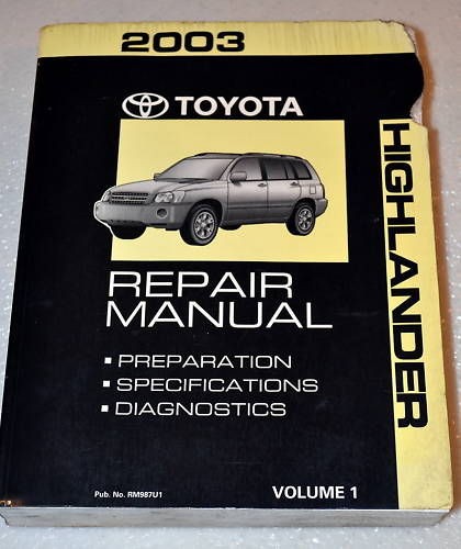 2003 TOYOTA HIGHLANDER BASE & LIMITED Factory Service Repair Manual 