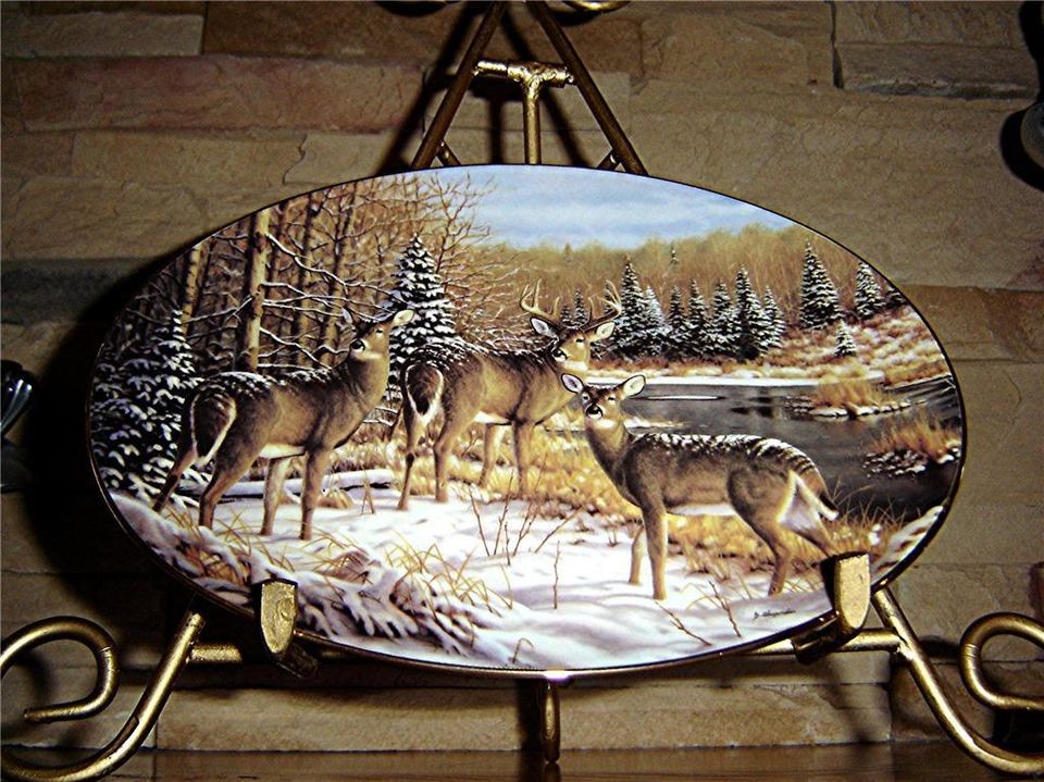 Woodland Tranquility BROKEN SILENCE Bradford Exchange Deer Buck Plate