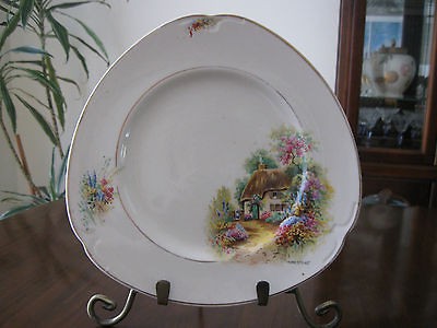 Vintage 1930/40 H & K TUNSTALL PLATE ENGLISH COTTAGE HOMESTEAD PATTERN 