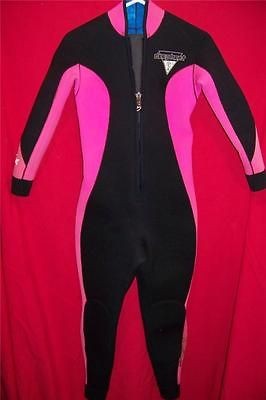 Vintage Deep Seat 400 Neoprene Two Piece Diving Wet Suit, Womens 9/10 