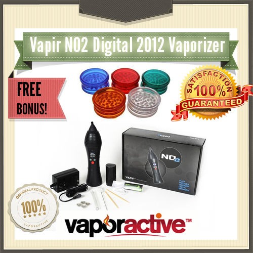   NO2 Digital 2012 Portable Handheld Vaporizer + FREE GRINDER & MORE