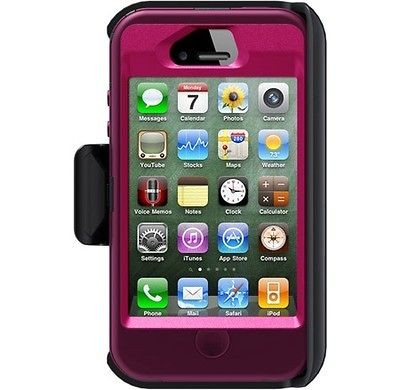 OTTER BOX FOR VERIZON WIRELESS IPHONE 4 4S DEFENDER PEONY PINK / DEEP 