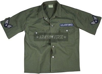 Olive Drab Vintage Army Air Force Military BDU Polyester/Cott​on 