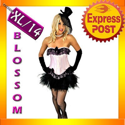 8811Burlesque Pink Satin Moulin Rouge Boned Corset Tutu Petticoat 