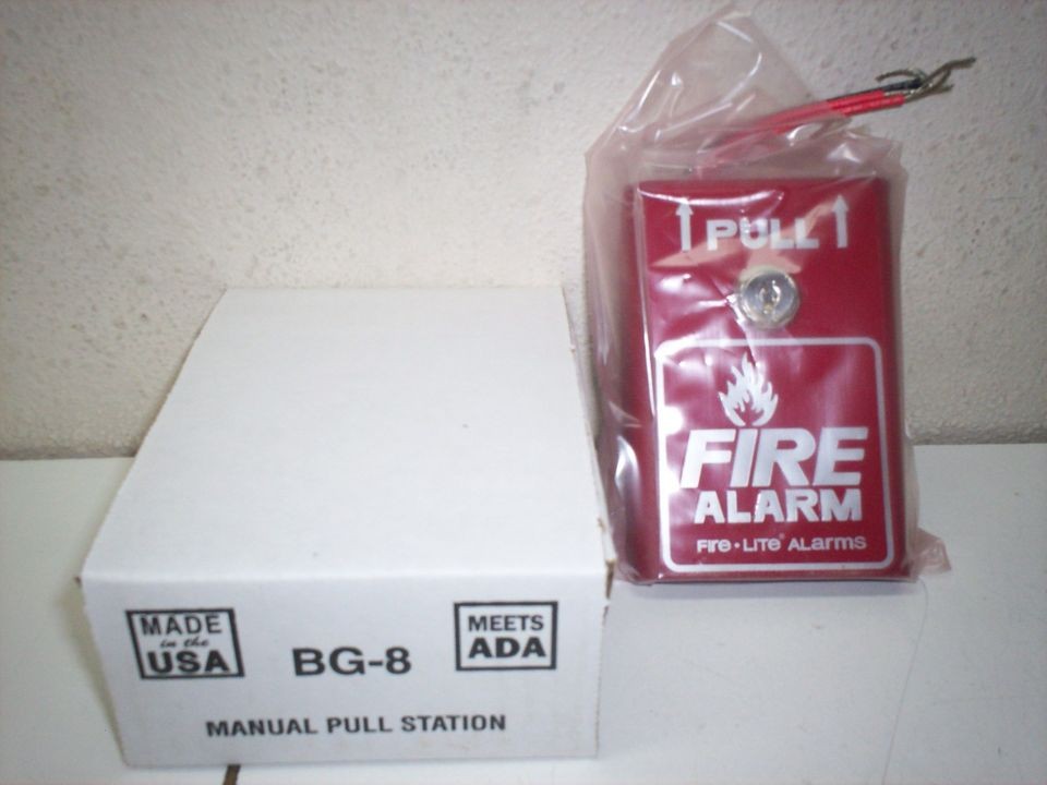 NOS FIRE LITE / FIRELITE MANUAL PULL STATION FIRE ALARM BG 8 BG8