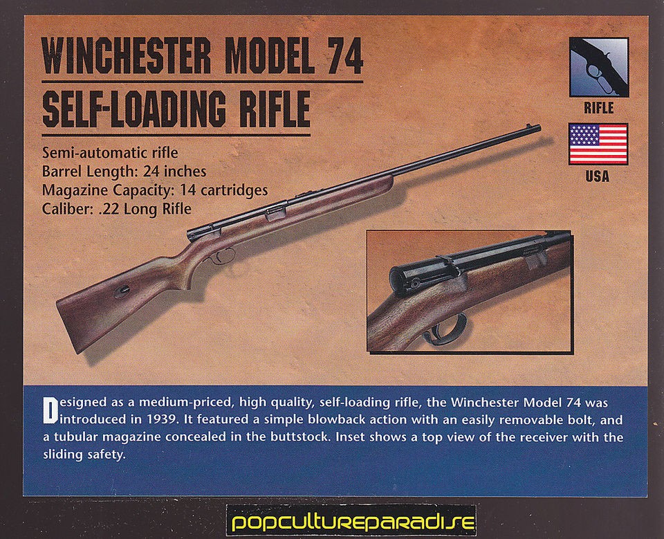 WINCHESTER MODEL 74 SELF LOADING RIFLE .22 Atlas Classic Firearms Gun 