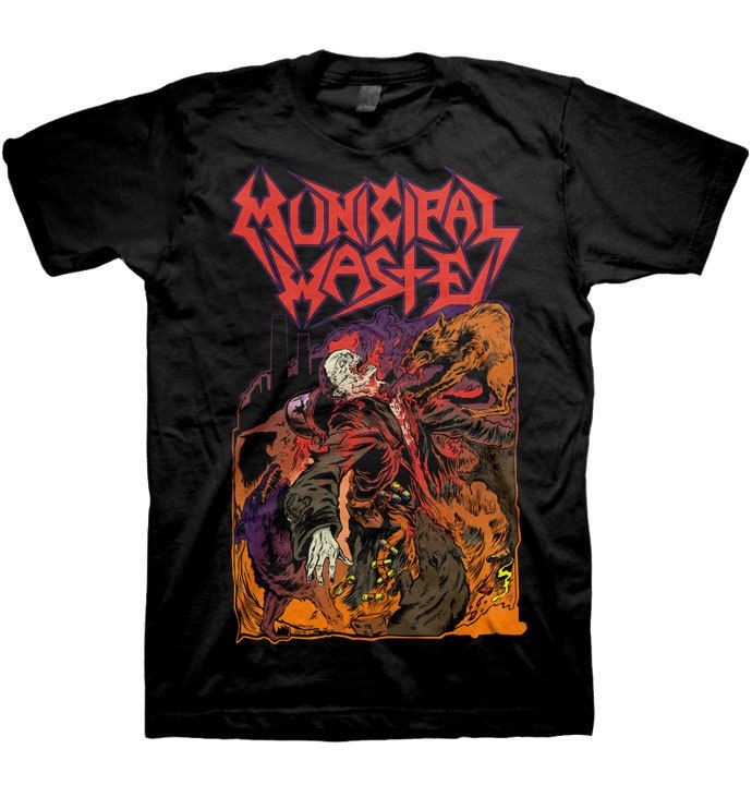 Municipal Waste Wolves Of Chernobyl Shirt Thrash Metal Toxic 