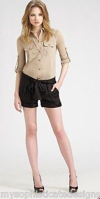 BCBG MAXAZRIA WOMENS LOW WAIST SATIN DRESS SHORTS size 8 M NEW