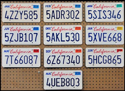 10 california lipstick stickered license plates bulk 