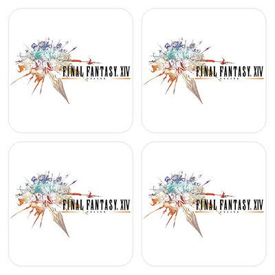 final fantasy xiv ff 14 logo coaster mat set 4
