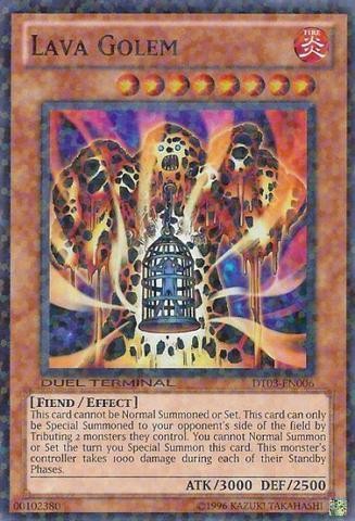 yugioh lava golem super rare dt03 en006 duel terminal time