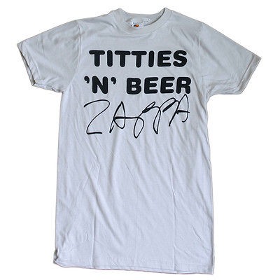 frank zappa titties n beer signature t shirt more options