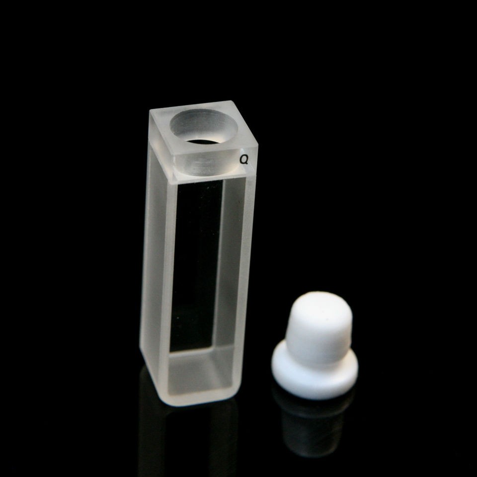 Quartz Cuvette, 10mm, Stopper, Spectrometer Cell Cuvettes UV