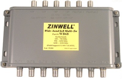 DirecTV Zinwell 6X8 Multi Dish Switch Wide Band Ka/Ku WB68 Direct TV 