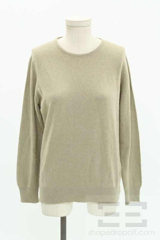  brown cashmere crewneck sweater