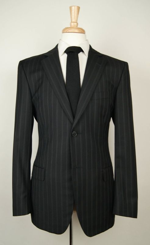 Recent Mint $1895 Z Zegna Slim Black Wool 2 BTN Dual Vent Blazer 