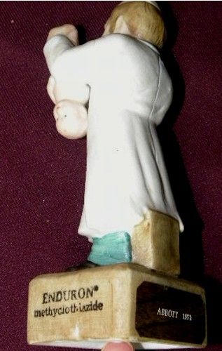 Abbot Pharmaceutical Enduron Figurine Obstetrician Doctor 1972