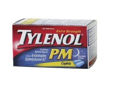 Tylenol Pm 100 caps. Acetaminophen Extra Strength Pain Reliever Sleep 