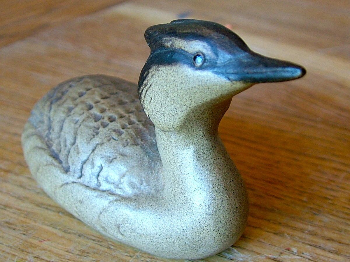 BARBARA LINLEY ADAMS POOLE POTTERY DUCK BIRD SCULPTURE STONEWARE 