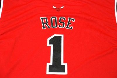 NBA Adidas Chicago Bulls Derrick Rose Youth 2012 Road Red Rev 30 