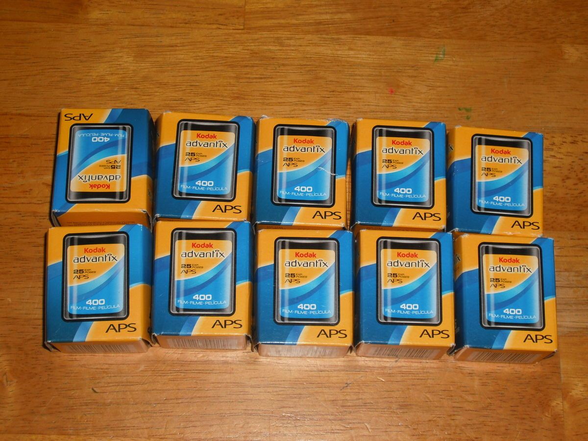 Kodak Advantix Film Lot of 10 ISO 400 25 Exp Expired 5 2011 APS 400 25 
