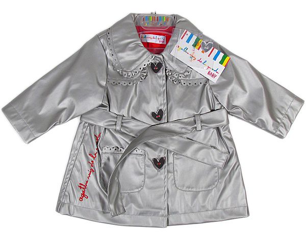 AGATHA RUIZ DE LA PRADA Lovely rain coat jacket heart baby (silber 