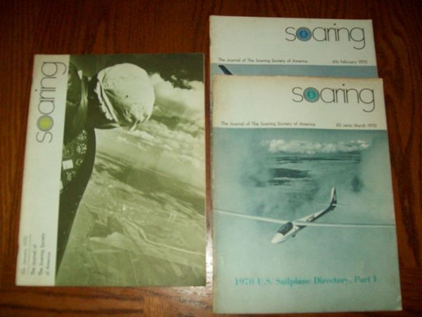 Soaring Aeronautic Lot 3 Airplane Magazine Jan Feb March 1970 