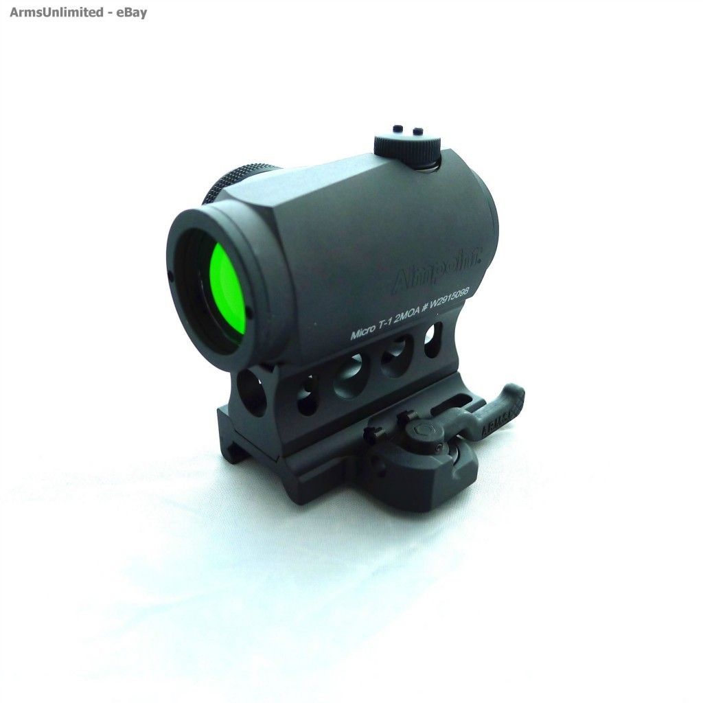 Aimpoint T 1 2 MOA Red Dot Sight w ARMS QD Mount 2012 NEW 200030