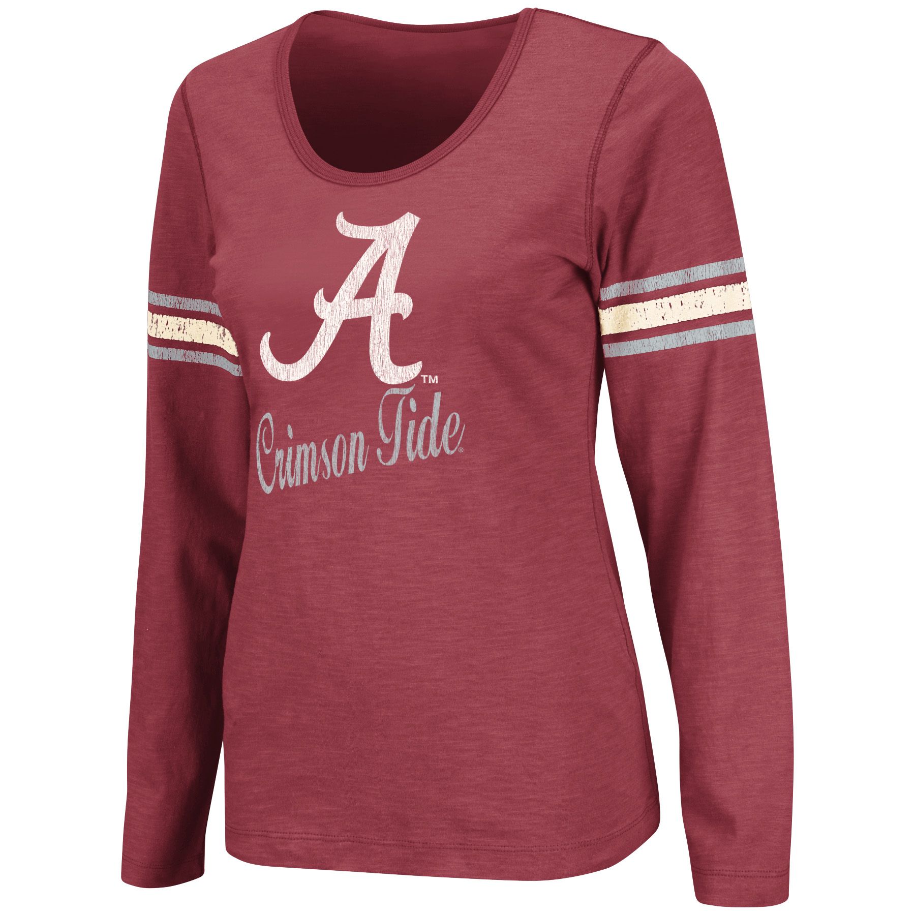 Alabama Crimson Tide Womens Mako II Slub Long Sleeve T Shirt Crimson 