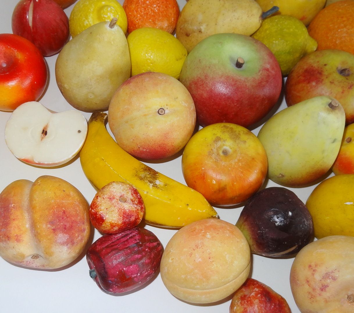 39 Piece Vintage Alabaster Stone Fruit Lot